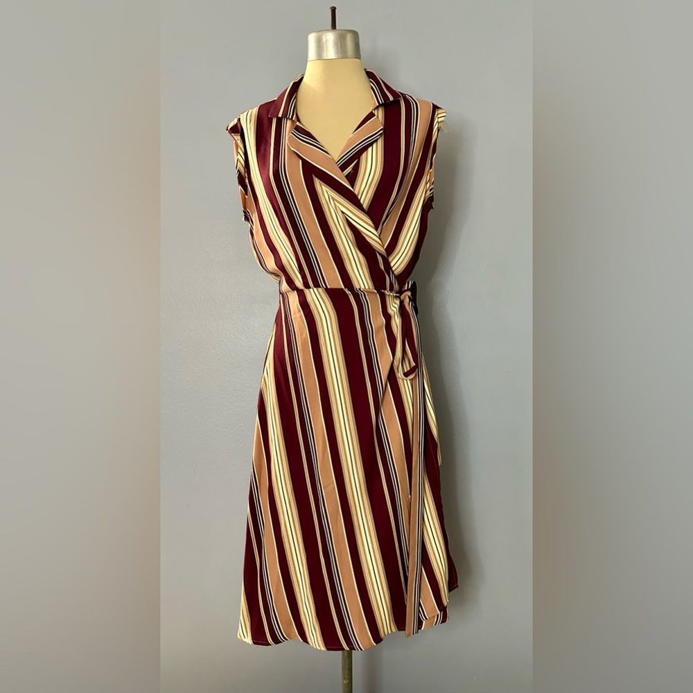 Xhilaration Striped Wrap Dress